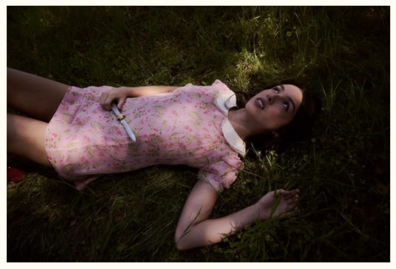 Portrait lying in the grass