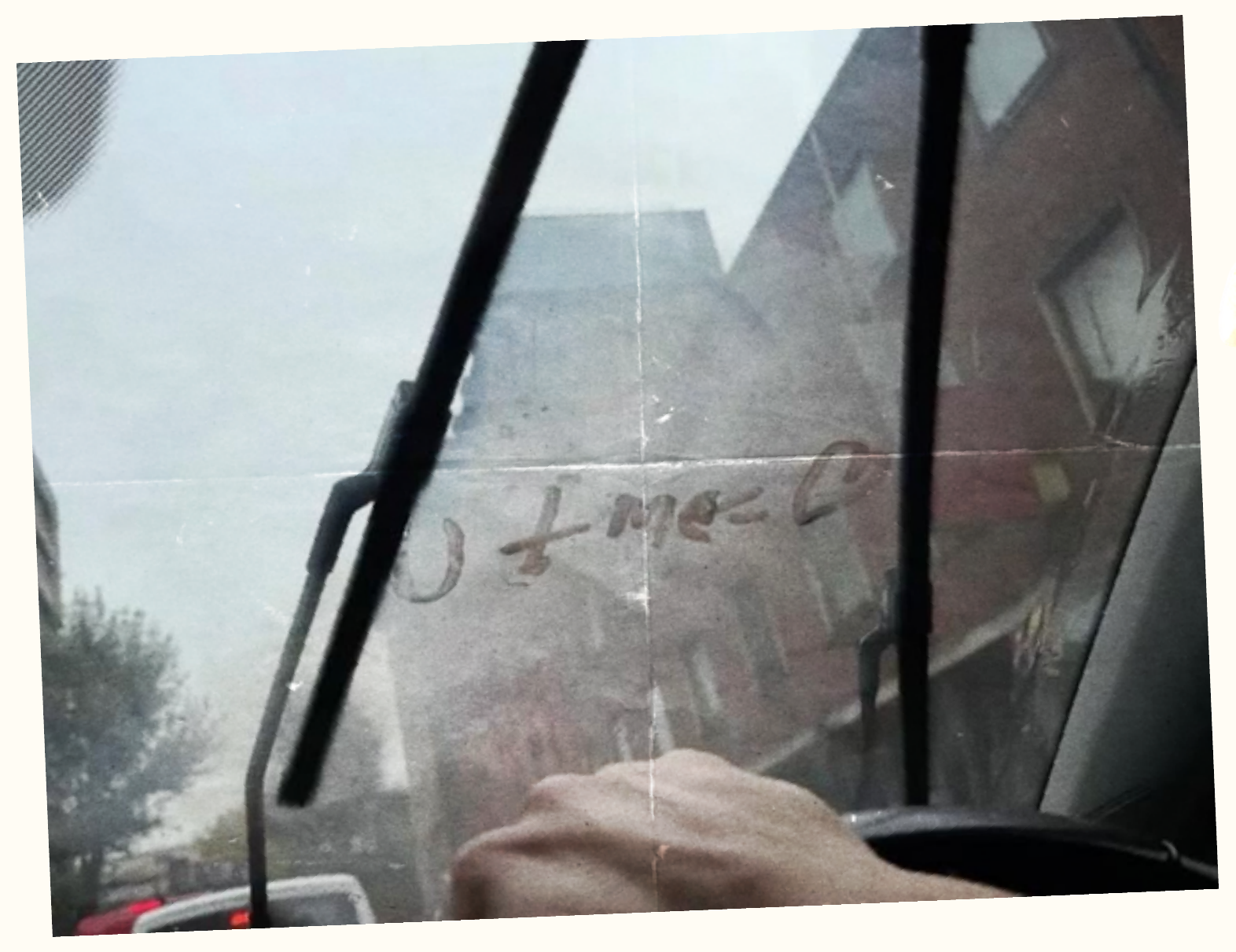 Writing on a rainy window